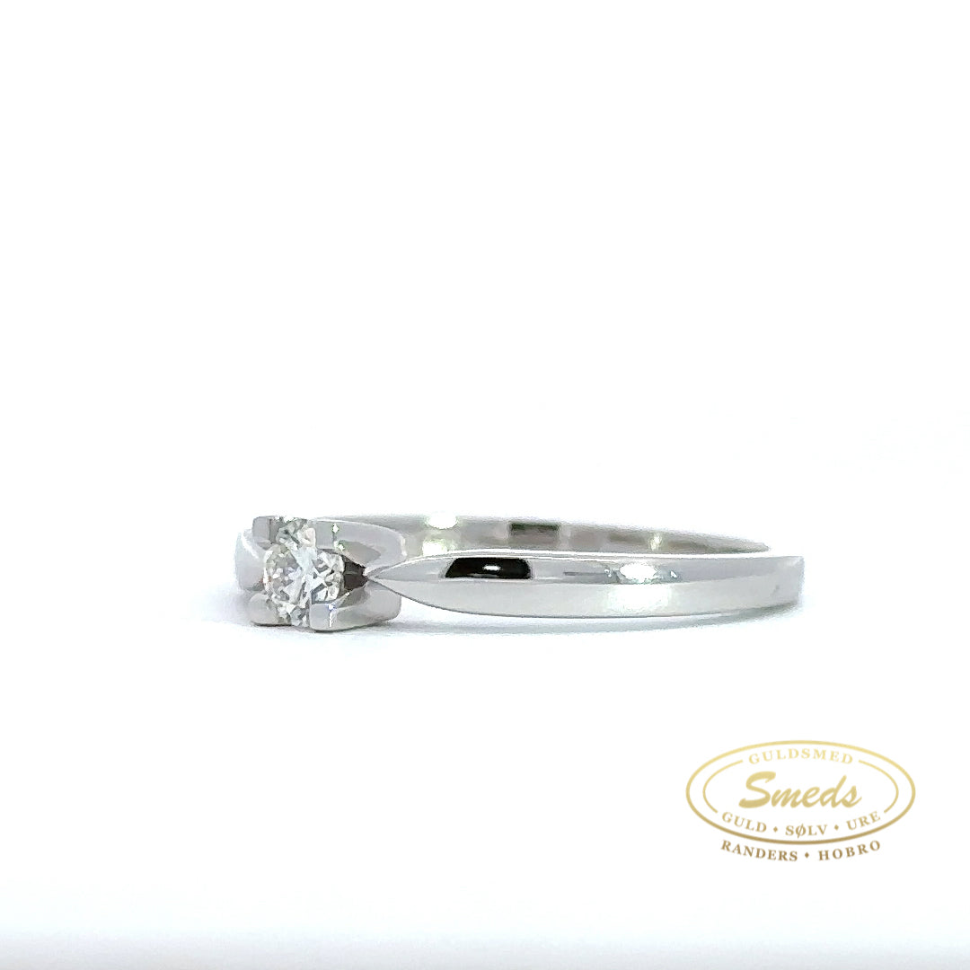 14KT.HVGULD DIAMANT RING 0,20ct w/si - Model: 40-22587
