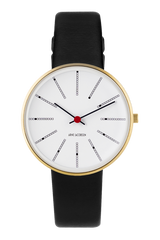 Arne Jacobsen - BANKERS 34 mm doublé ur med læderrem - Model: 53107-1601G