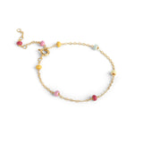 Enamel - LOLA BLOD Rainbow armbånd, forgyldt sølv - Model: B147G-Rainbow
