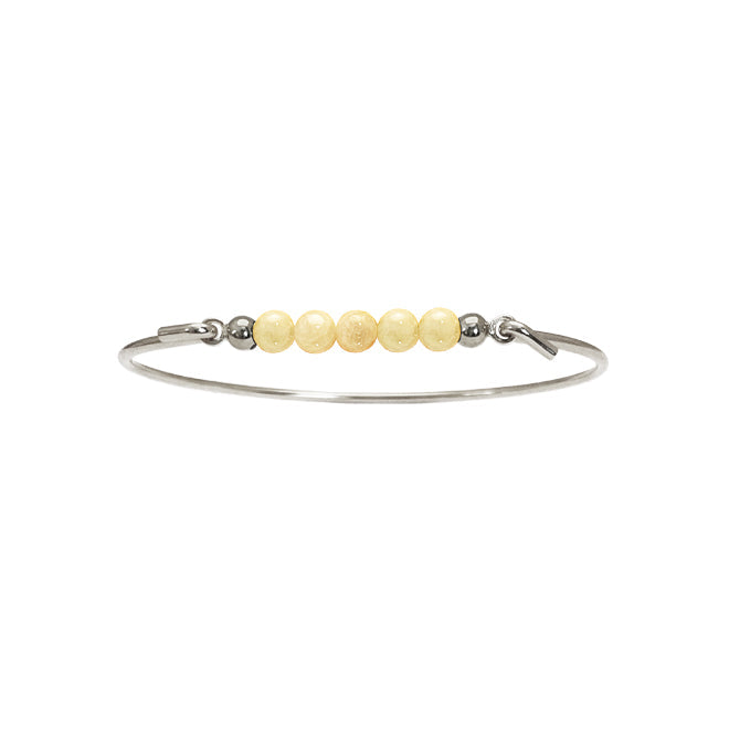 Heiring Multi armring med Gul jade top