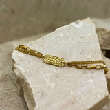 Sintridou - Armbånd, dobbelt i forgyldt stål - Model: ST610002