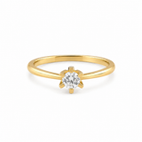 14 kt. guld diamantring 0,25ct tw/si brillant