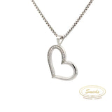 14kt. DIAMANT HJERTE VEDHÆNG 0,09 tw/si - Model: