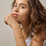 Enamel - Amore armbånd, forgyldt sølv med Hjerte - Model: B141G-RED