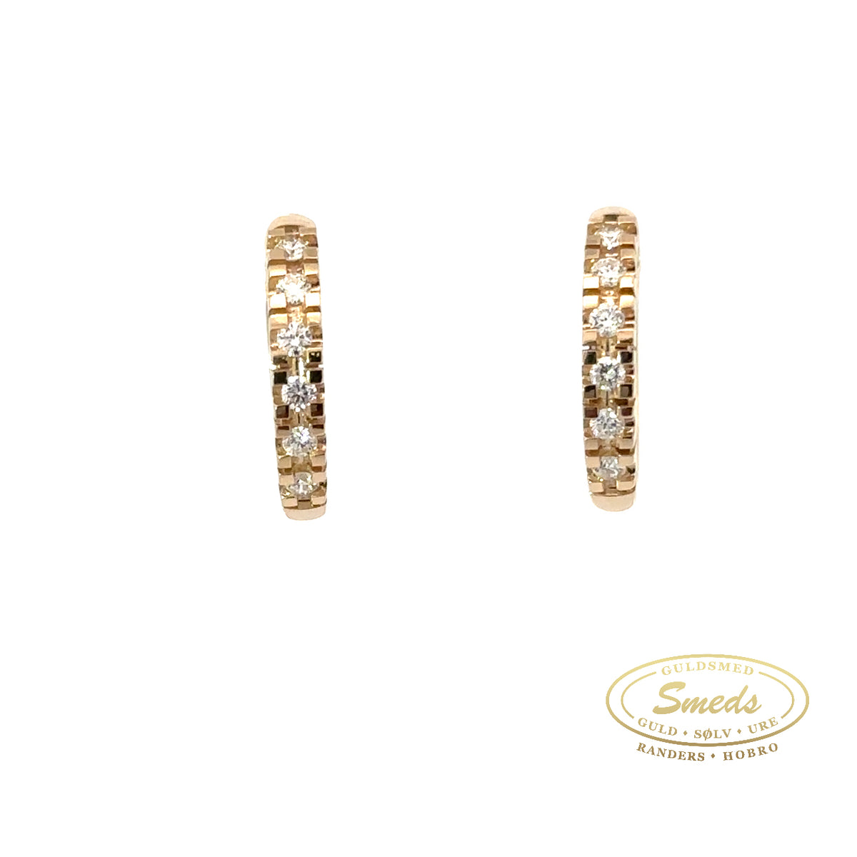 14 kt. Guld creol med diamant, i alt: 0,25 ct. tw/si - Model: 10-22123