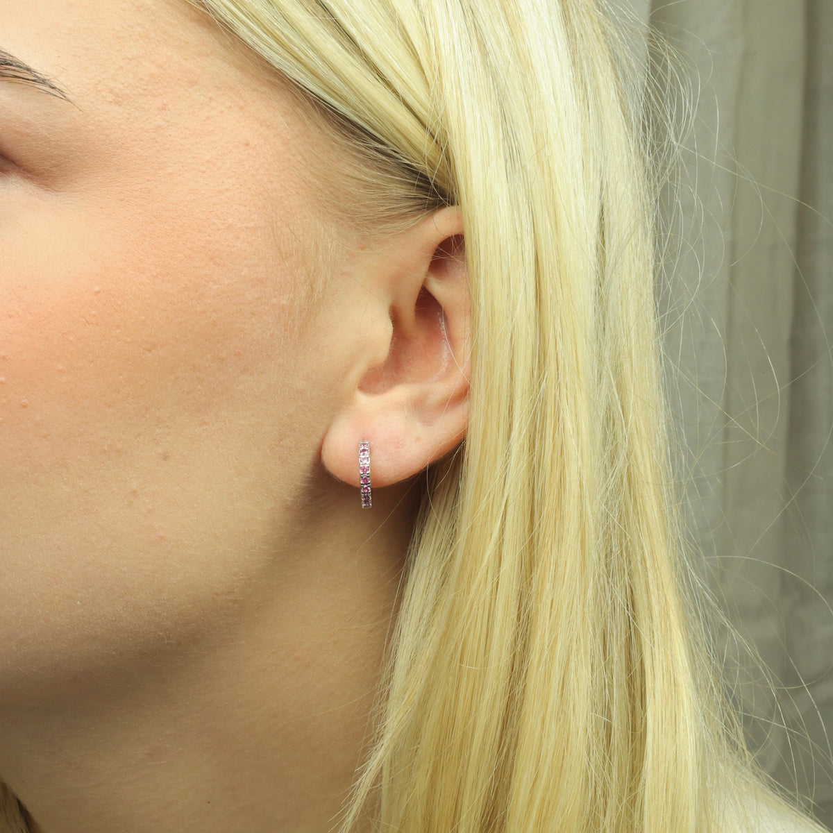 Christina Pink Circles ørehængere i sølv – model 670-S73PINK – billede 3