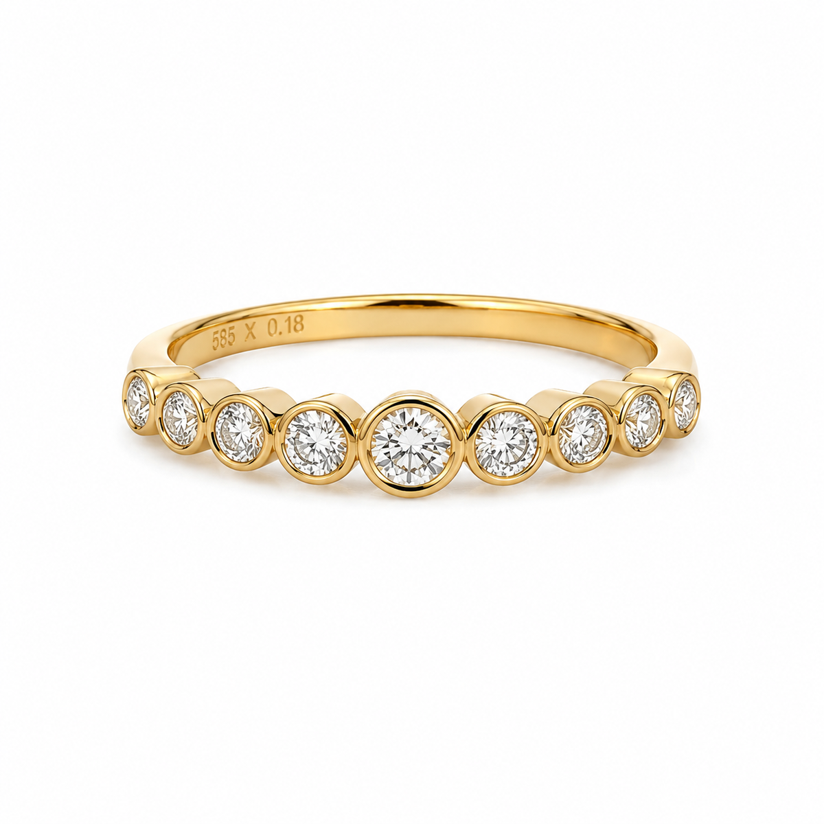 14kt Ring med diamant 0,37 ct tw/si - Model: 40-22648