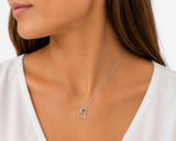 14KT. Diamant Vedhæng, hvidguld, 0,025 TW/SI- model 45-70074-1855