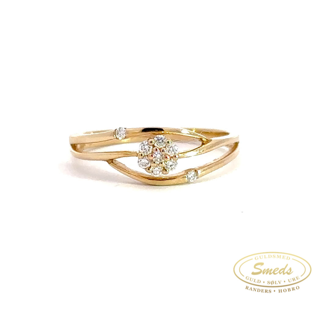 Amore - 14 kt. Diamant guld ring med 0,12ct w/si - Model: 40-22581