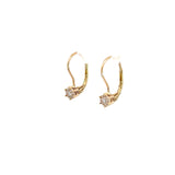 14 kt. Rødguld ørehænger med diamant 0,18 ct w/si - Model: 10-22149