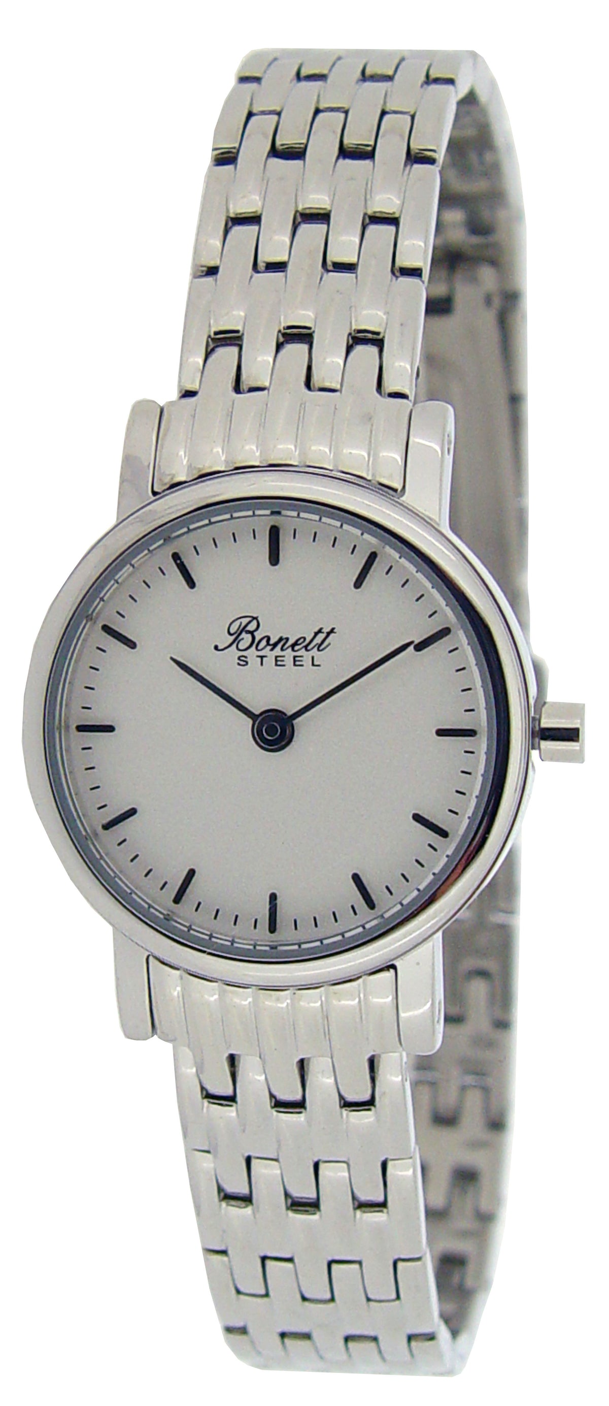 Bonett - Dameur i stål m. lænke - Model: 1018S
