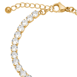 Nærbillede af Savanna armbånd med zirkonia i forgyldt stål – 4055 35GL