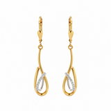 Classic Jewelry - 14 kt ørehænger med diamant i alt: 0,11