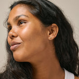 Enamel - Forgyldt Twin CZ ørestik - Model: E379G