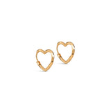 Enamel - Organic Heart Small 14mm - Forgyldt sølv creoler- Model: E413GM