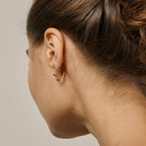 Enamel - Organic Heart Small 14mm - Forgyldt sølv creoler- Model: E413GM