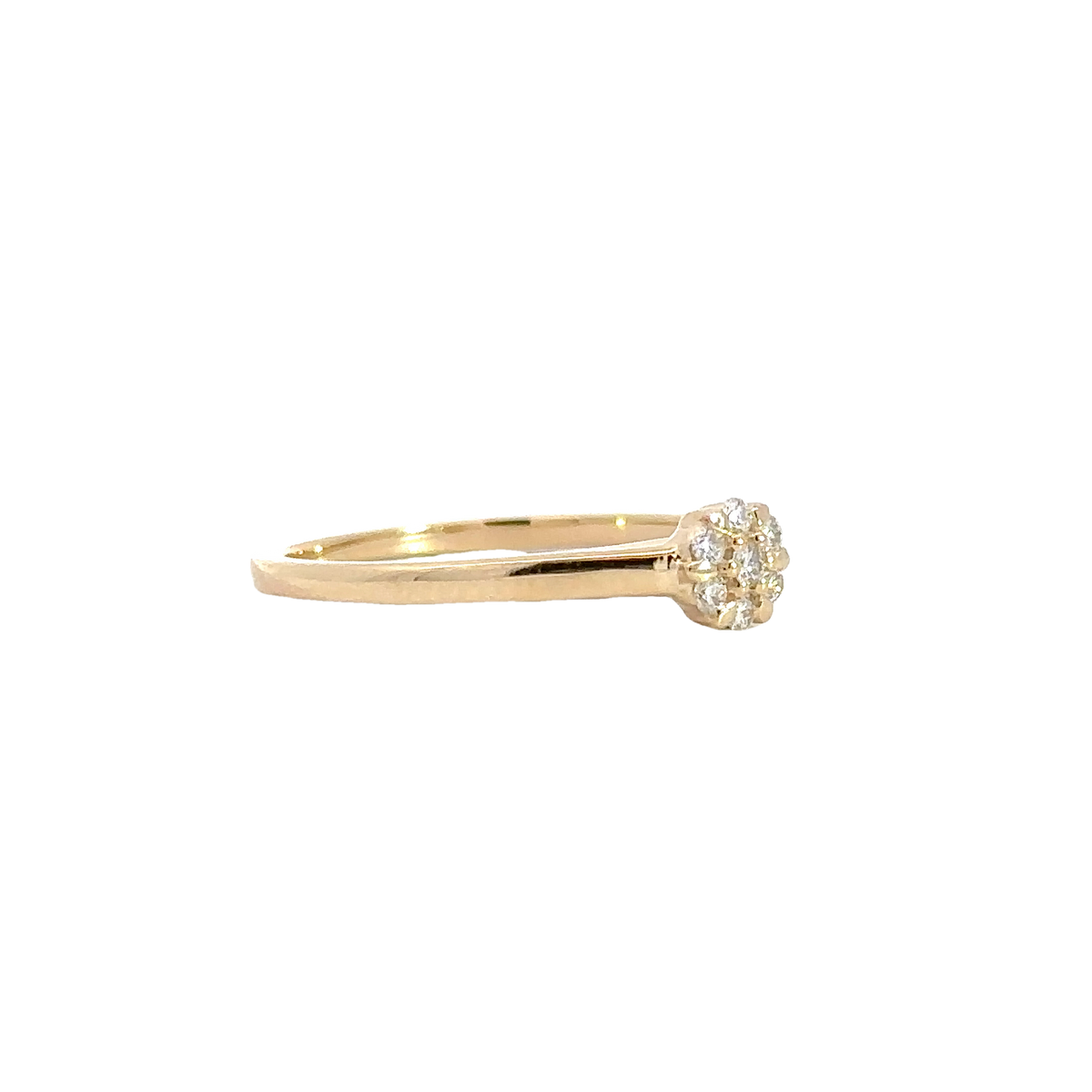 14 kt. Guld diamant ring med ialt.: 0,10ct w/si - 40-22618