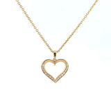 14 kt. Guld hjerte vedhæng -  med 0,13ct tw/si brillant - Model: 20-22158