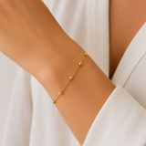 BNH - 8 kt. armbånd, rund anker med kugler - 1,3/18,5 - Modelnr.: AR813018C