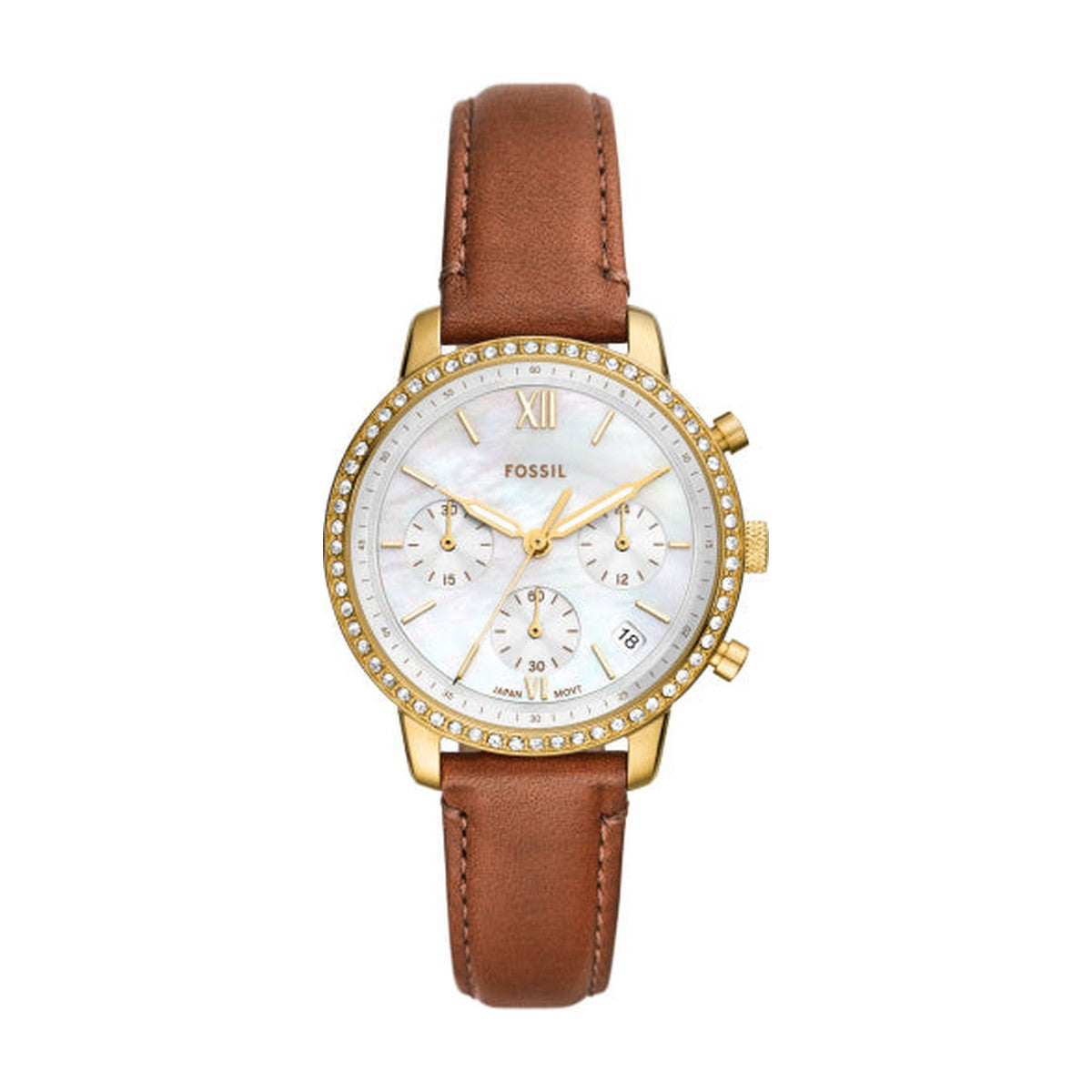 Fossil - Dame ur med læderrem - Modelnr.: ES5278