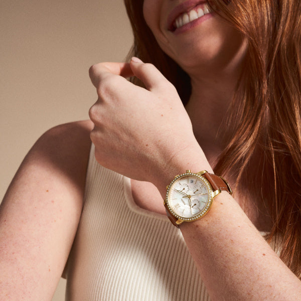 Fossil - Dame ur med læderrem - Modelnr.: ES5278