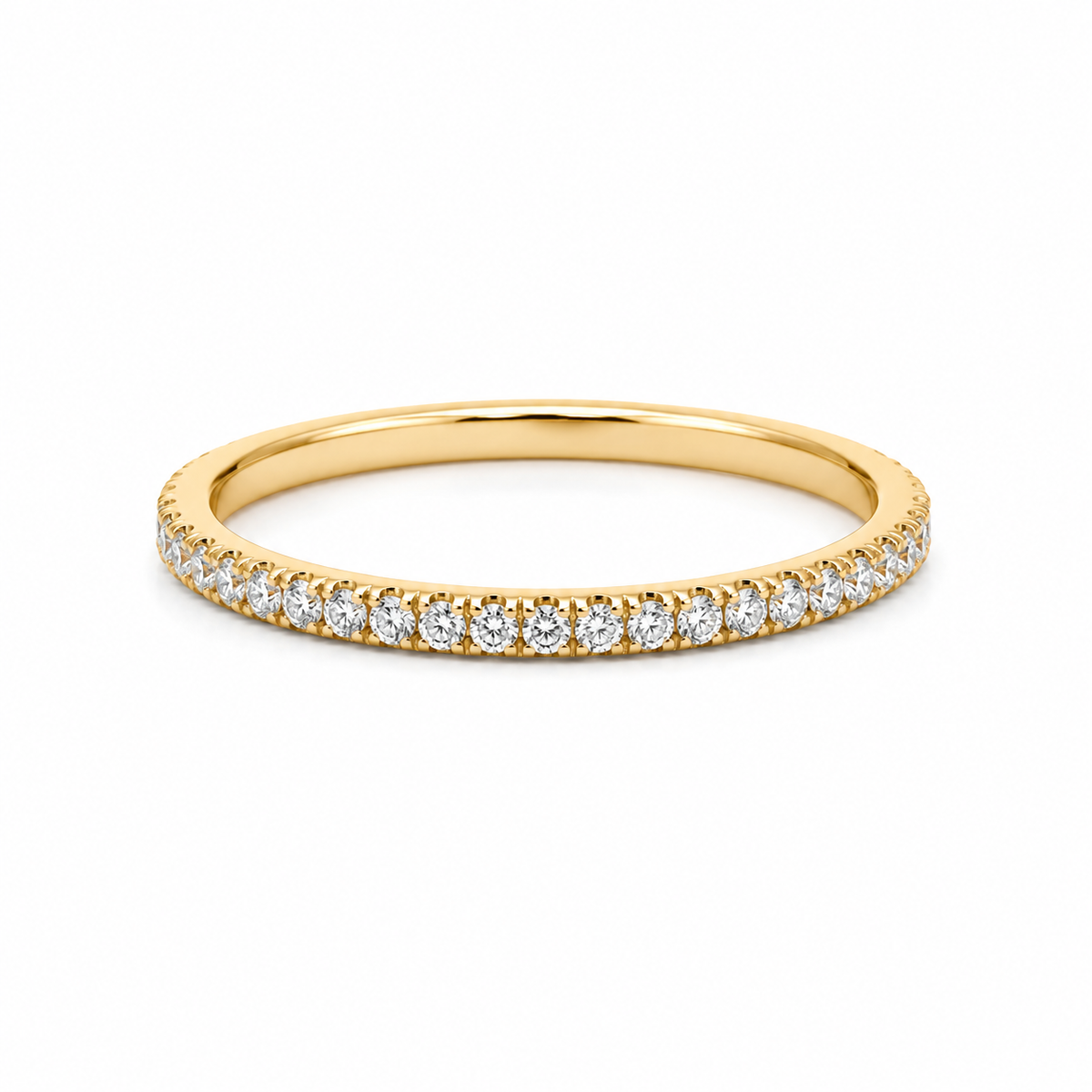 14 kt. Diamant guld ring med 0,165ct w/si