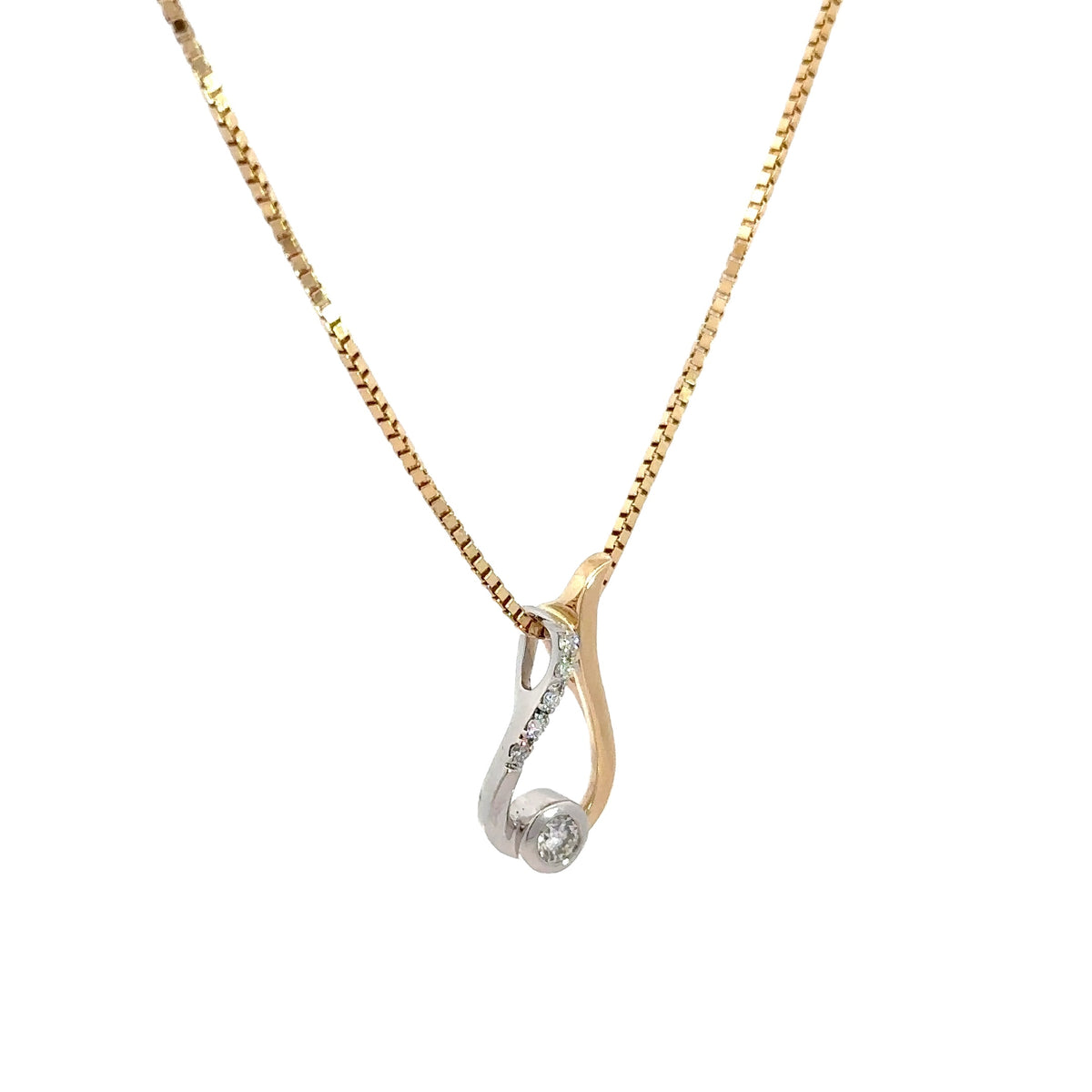 14 kt. Diamant guld Vedh. m. 0,12 ct w/si - Model: 20-22138