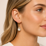 14 kt. Guld ørehænger med diamant 0,22 ct tw/si - Model: 10-22179