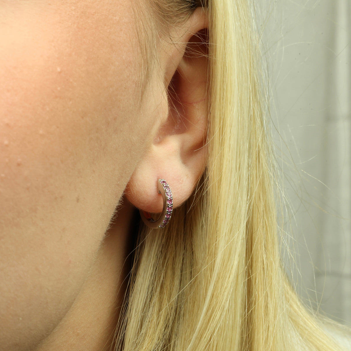 Christina Pink Circles ørehængere i sølv – model 670-S73PINK – billede 2