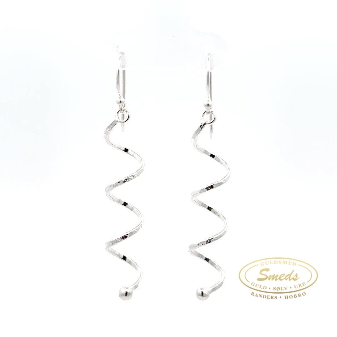 Sølv ørehænger med spiral - Model: 011-33942/C