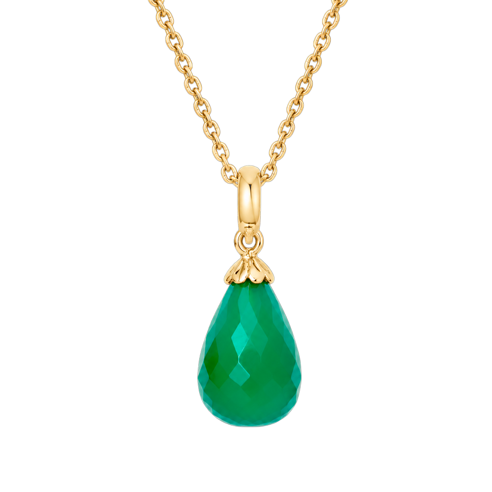 Christina Green Onyx drop charm i forgyldt sølv – model 610-G01GREEN – billede 2