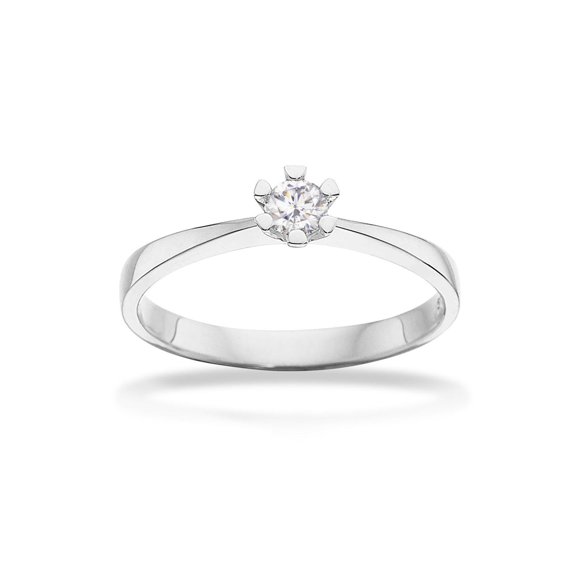 Vida ring hvidguld 0,15 H-W/P1 14 kt - Model: 7816,15