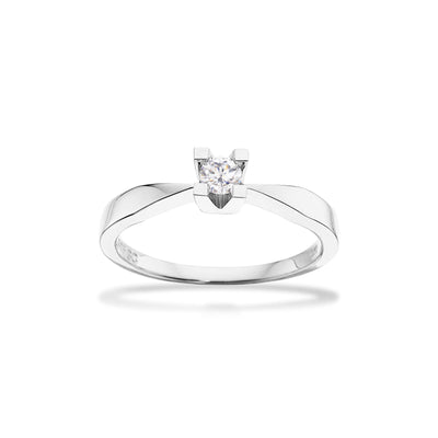 Kleopatra ring hvidguld 0,15 H-W/SI 8 kt - Model: 7134,15