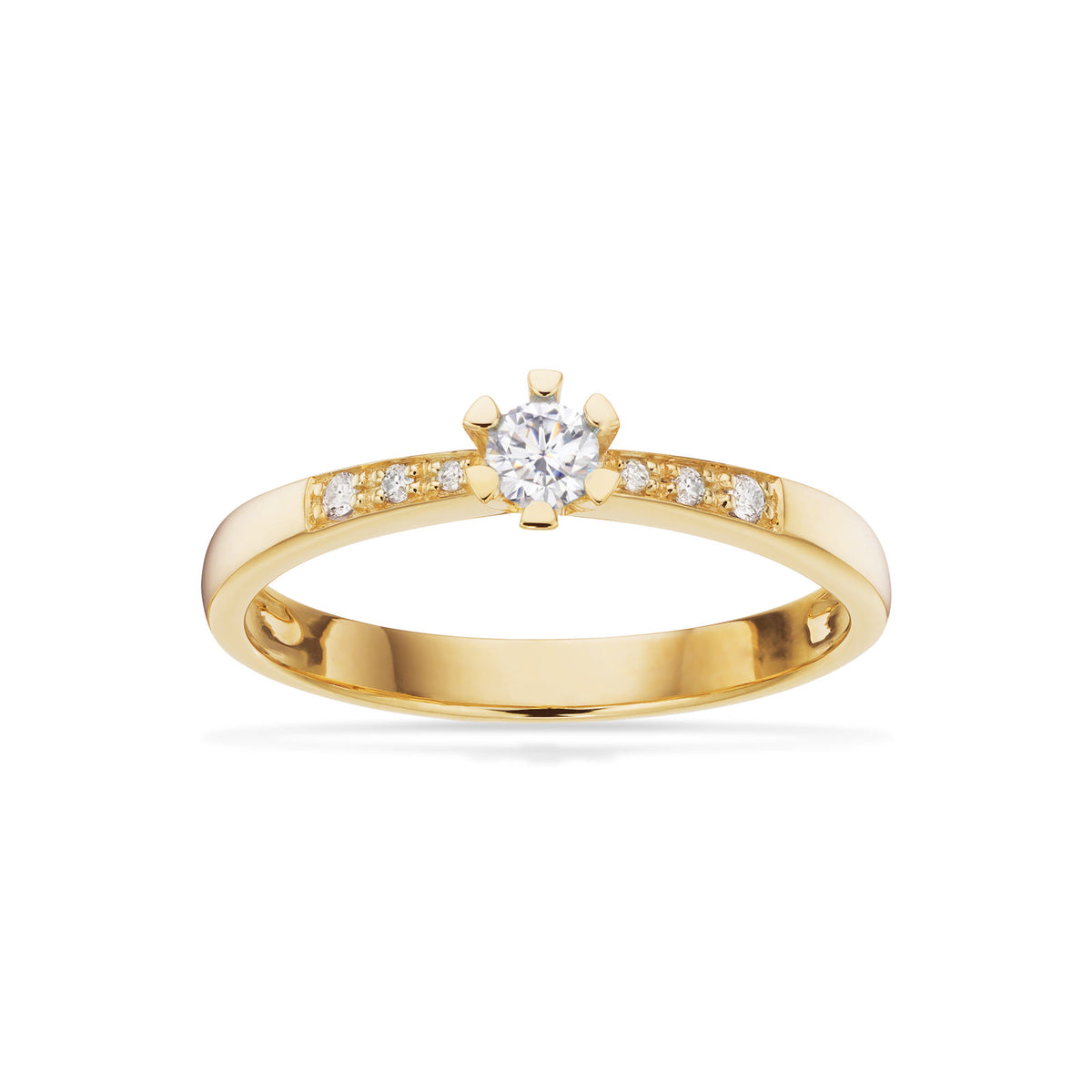 Vida Darling ring rødguld 0,10 + 0,04 H-W/P1 14 kt - Model: 7825,14