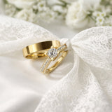 Kleopatra Queen ring rødguld 0,40 + 0,13 H-W/SI 14 kt - Model: 7535,53