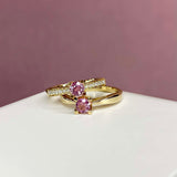 Kleopatra ring rødguld 0,40 pink safir 14 kt - Model: 7135,40P