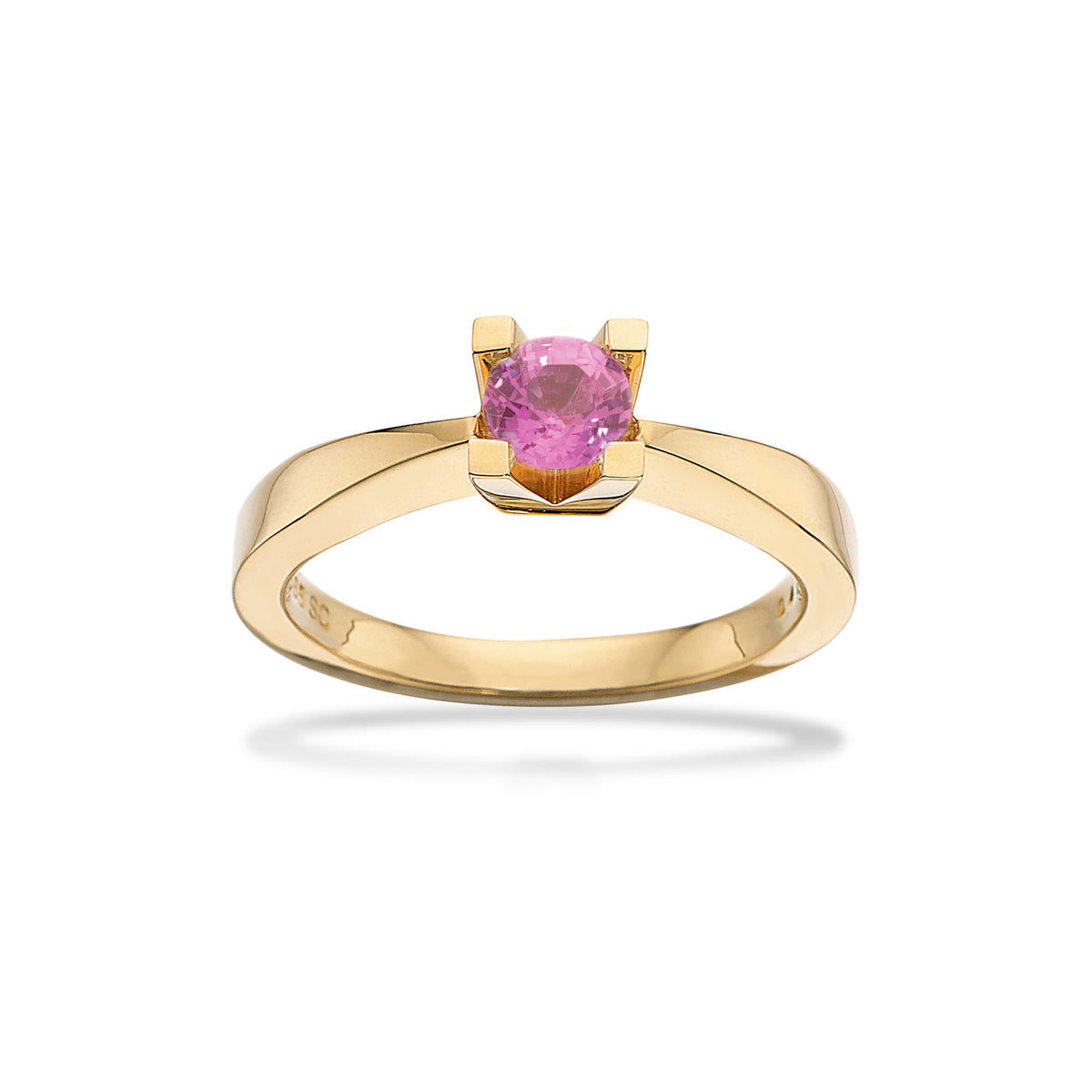 Kleopatra ring rødguld 0,40 pink safir 14 kt - Model: 7135,40P