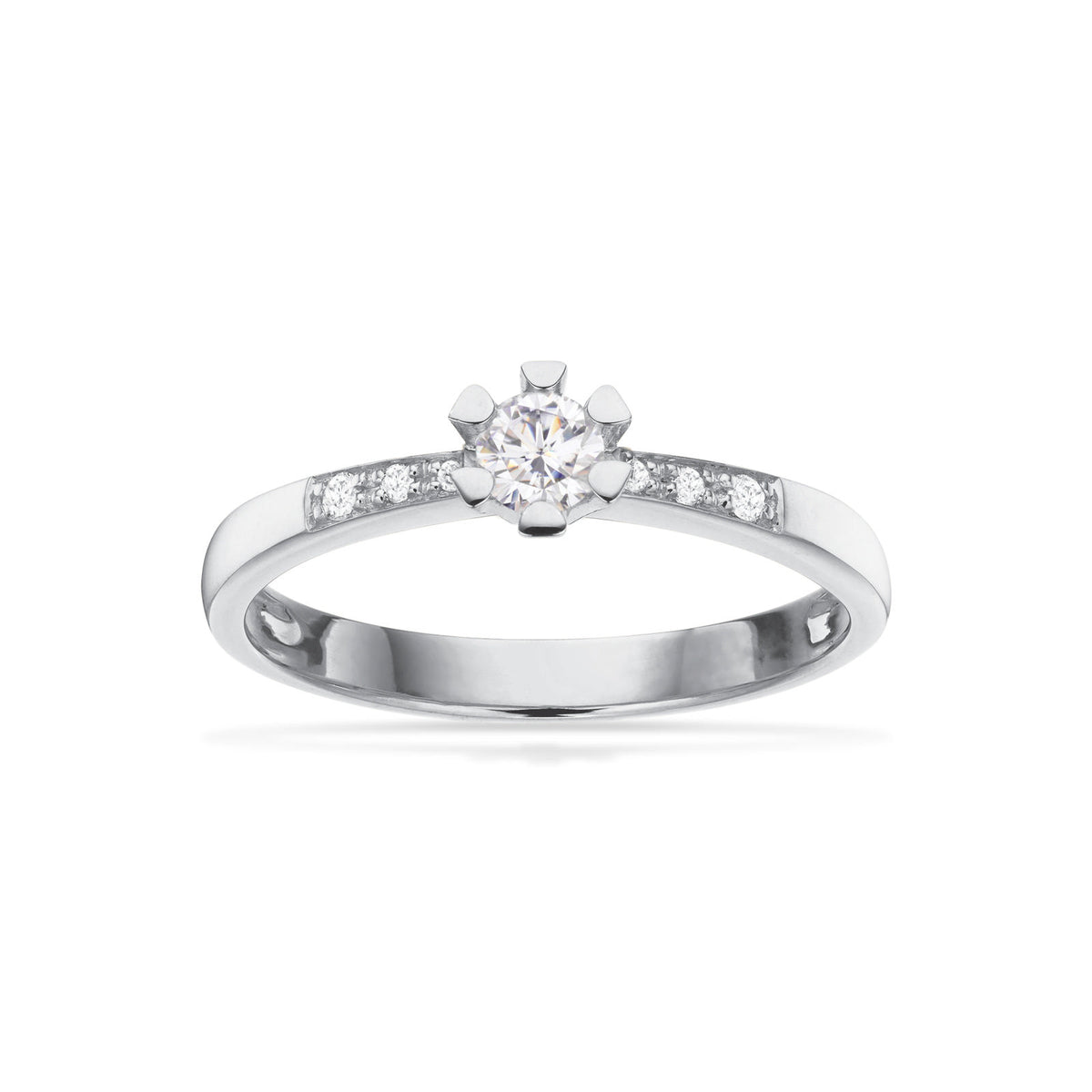 Vida Darling ring hvidguld 0,20 + 0,04 H-W/P1 8 kt - Model: 7824,24