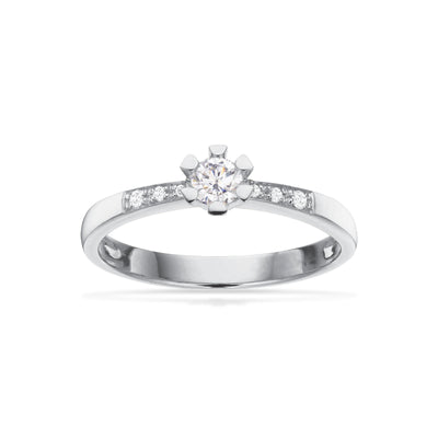 Vida Darling ring hvidguld 0,20 + 0,04 H-W/P1 8 kt - Model: 7824,24