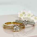 Kleopatra Queen ring rødguld 0,40 + 0,13 H-W/SI 14 kt - Model: 7535,53