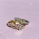 Vida Darling ring hvidguld 0,10 peridot + 0,04H-W/P1 8 kt - Model: 7824,10GP
