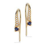 Kleopatra Queen ørebøjler rødguld safir + 0,05 H-W/SI 14 kt - Model: 1545,05SA
