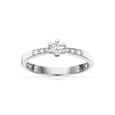 Vida Darling ring hvidguld 0,15 + 0,04 H-W/P1 14 kt - Model: 7826,19