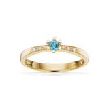 Vida Darling ring rødguld 0,10 blå topas + 0,04H-W/P1 8 kt - Model: 7823,10BT