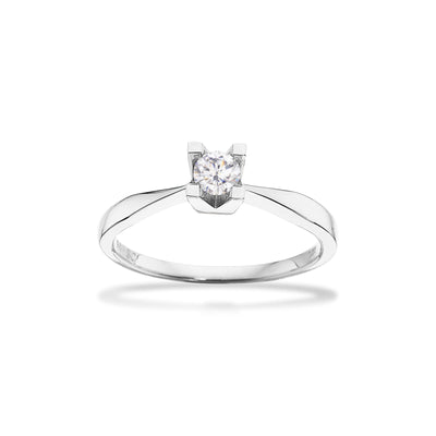 Kleopatra ring hvidguld 0,20 H-W/SI 8 kt - Model: 7134,20