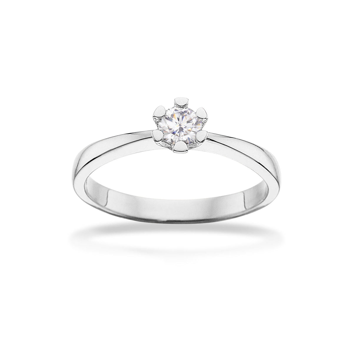 Vida ring hvidguld 0,20 H-W/P1 14 kt - Model: 7816,20