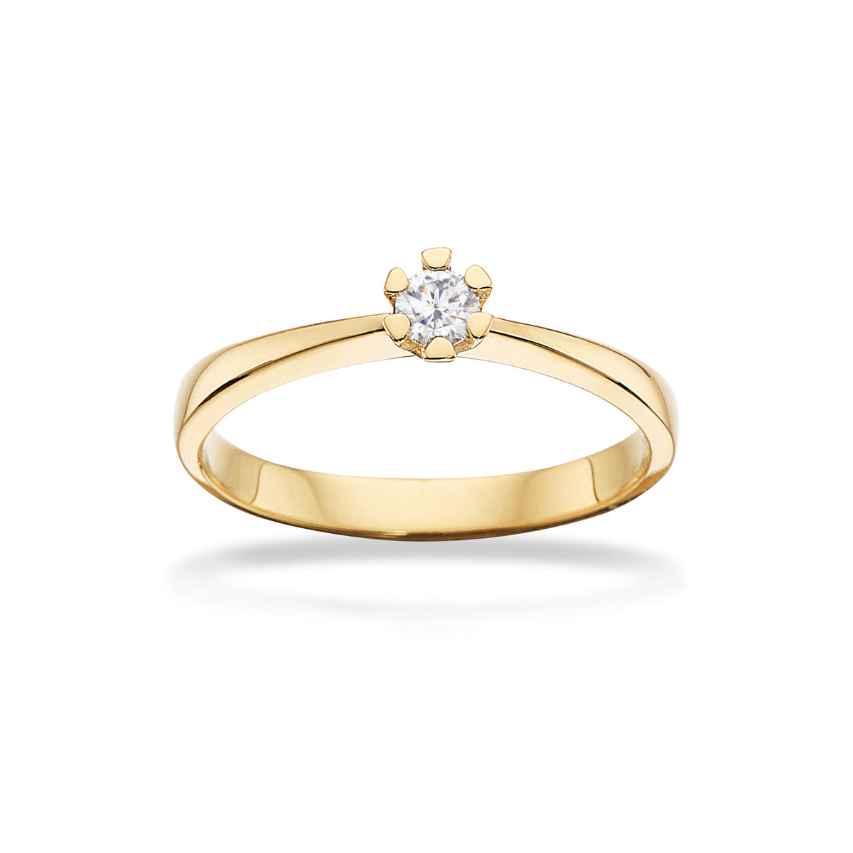 Vida ring rødguld 0,10 H-W/P1 14 kt - Model: 7815,10