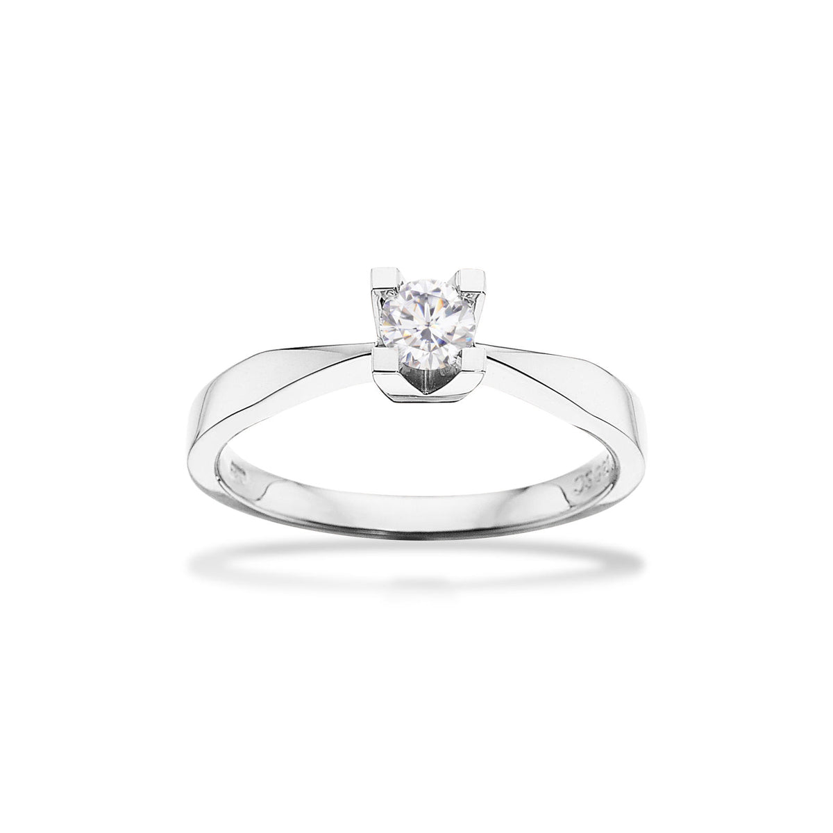 Kleopatra ring hvidguld 0,25 H-W/SI 8 kt - Model: 7134,25