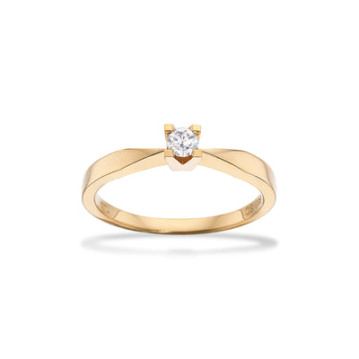 Kleopatra ring rødguld 0,10 H-W/SI 8 kt - Model: 7133,10