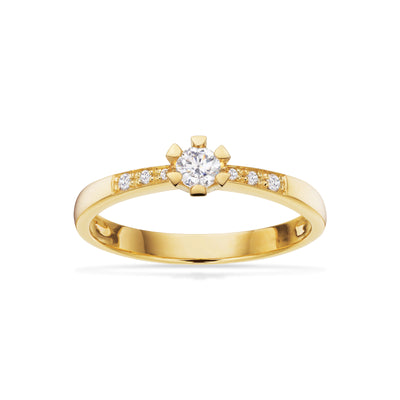 Vida Darling ring rødguld 0,15 + 0,04 H-W/P1 14 kt - Model: 7825,19